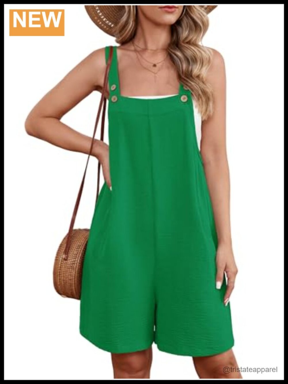 Heymoments Women's Short Overalls Adjustable Spaghetti Strap Jumpsuit with